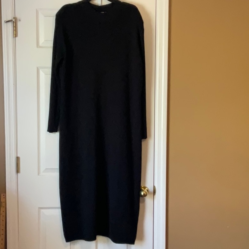 Vintage Studio Ease Women’s 100% Acrylic Black Long Sleeves Maxi Dress Size XL